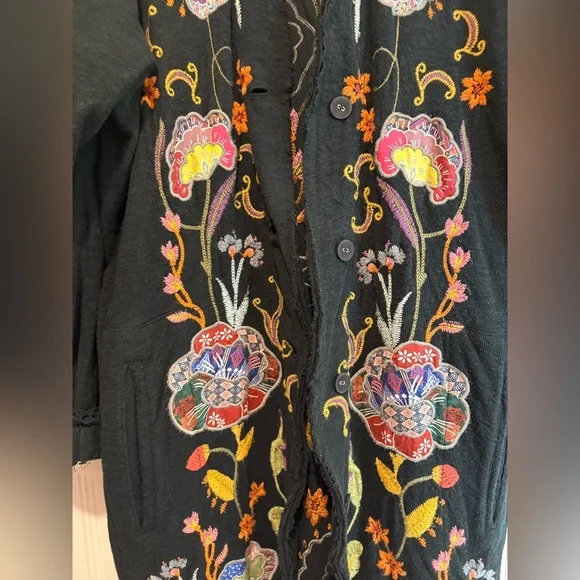 Johnny Was Biya TARIA APPLIQUE CARDIGAN - Picture 7 of 13